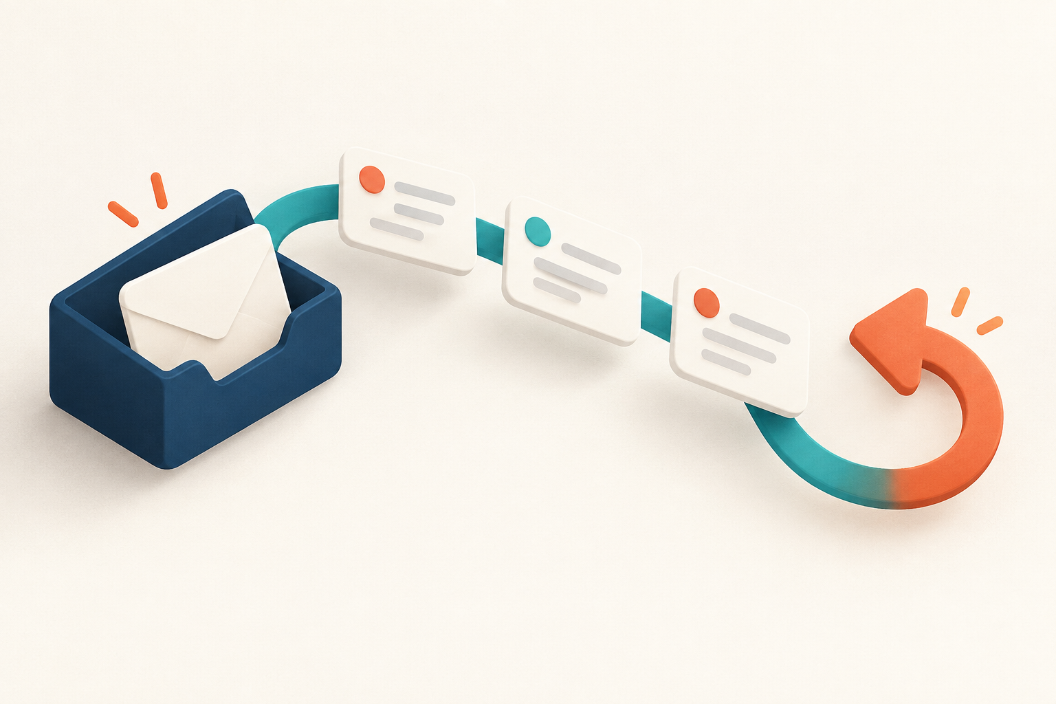 Lifecycle & Email Marketing illustration showing people, evidence signals and decision points