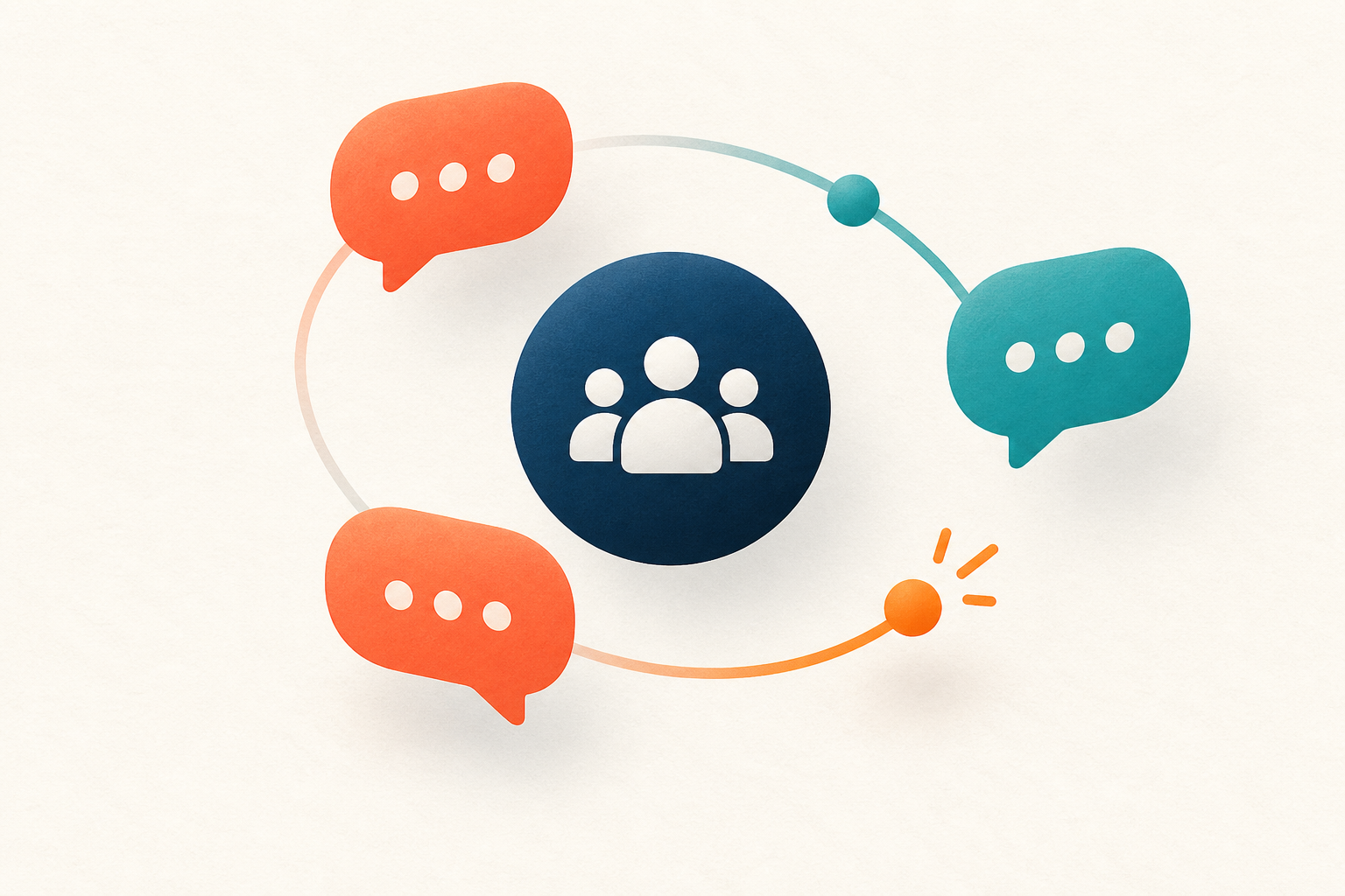 Social & Community Intelligence illustration showing people, evidence signals and decision points